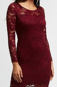 Floral lace bodycon dress